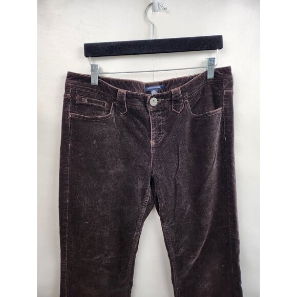 Tommy Hilfiger Womens Corduroy Boot Cut Pants Size 10 Long Brown Mid Rise Y2K - Picture 2 of 6
